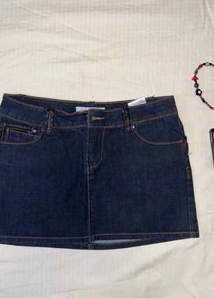 Mini falda vintage. con doble bolsillo con detalles de cuero, marque: Vintage, état: Bon état, taille: L / 40 / 12, 7,00 €, 8,05 € Protection acheteurs incluse