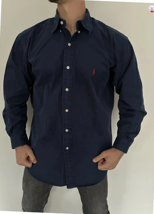 Chemise Ralph Lauren bleu marine – logo brodé original – coupe classique, marque: Ralph Lauren, état: Très bon état, taille: M, 35,00 €, 37,45 € Protection acheteurs incluse