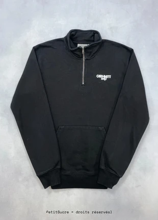 Pull Demi zip Carhartt wip Noir imprimé Homme modèle Half zip Sweatshirt - Taille L #1268, marque: Carhartt, état: Très bon état, taille: L, 49,00 €, 52,15 € Protection acheteurs (Pro) incluse