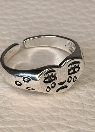 Bague Argentée cœur expressif Ajustable Unisexe, marque: CHROME, état: Neuf avec étiquette, taille: Ajustable, 8,99 €, 10,14 € Protection acheteurs incluse