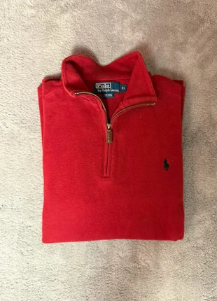Sweat Ralph Lauren half zip homme rouge taille XL, brand: Ralph Lauren, condition: Very good, size: XL, €40.00, €42.70 includes Buyer Protection