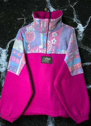 Vintage 90s Davis Sport Fleece Pullover Multicolor Pink Oversized, brand: Vintage Dressing, condizioni: Ottime, taglia: L / IT 44 / EU 40, €38.00, €40.60 include la Protezione acquisti