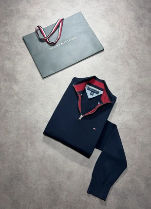 Pull Half Zip | 1/4 zip col camionneur Tommy Hilfiger bleu marine - Logo brodé - Taille L | 2328, marca: Tommy Hilfiger, estado: Muy bueno, tamaño: L, 39,99 €, 42,69 € Protección al comprador Pro incluida