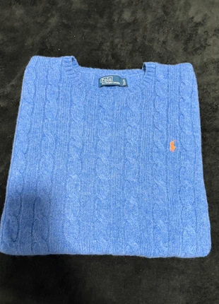 Pull torsadé Ralph Lauren pour femme Coloris bleu avec logo brodé orange Taille M, marke: Ralph Lauren, zustand: Neu, größe: M / 38 / 10, 40,00 €, 42,70 € inklusive Vinted-Käuferschutz