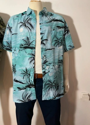 Chemise hawaïenne Green-G XXL - motifs palmiers - neuve avec étiquette, merk: Green G, staat: Heel goed, maat: XXL, € 15,00, € 16,45 inclusief Kopersbescherming