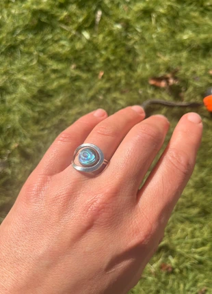 Magnifique bague argent en nacre à Abalone, marca: Argent, estado: Muy bueno, tamaño: 18,1 mm Ø / 18,5, 15,00 €, 16,45 € Protección al comprador incluida