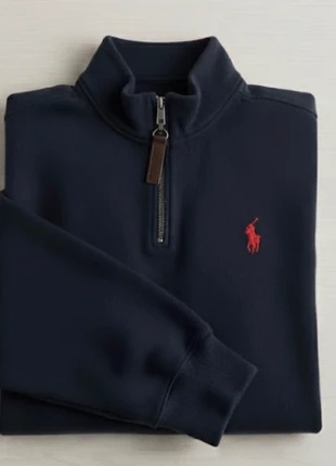 Ralph Lauren Quarter-Zip XXL - Navy Blue with Red Polo Pony - Excellent Condition, brand: Polo Ralph Lauren, condizioni: Ottime, taglia: XXL, €60.00, €63.70 include la Protezione acquisti