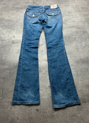 Vintage Y2K Flared Bootcut True Religion Jeans - Miss Me / True Religion / Rock Revival, merk: True Religion, staat: Heel goed, maat: S / 36 / 8, € 70,99, € 75,24 inclusief Kopersbescherming