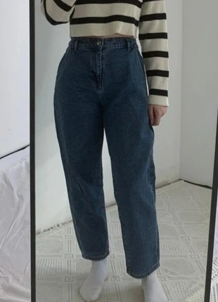 Calças de ganga MO Jeans | azul médio | cintura subida elástica | corte mom fit | M (38), marca: Modalfa, estado: Novo sem etiquetas, tamanho: M / 38 / 10, €15.00, €16.45 inclui Proteção do Comprador