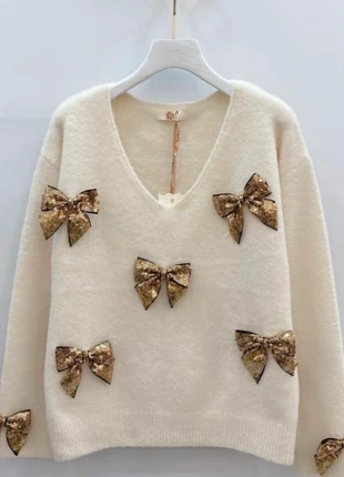 Pull chic pour briller pendant la fin d’année 😊, marque: lovena paris, état: Neuf avec étiquette, taille: Taille unique, 34,00 €, 36,40 € Protection acheteurs incluse