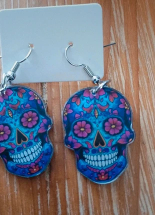 Magnifique paire de boucles d'oreilles fantaisie tête de mort n1, zustand: Neu, mit Etikett, 2,80 €, 3,64 € inklusive Vinted-Käuferschutz