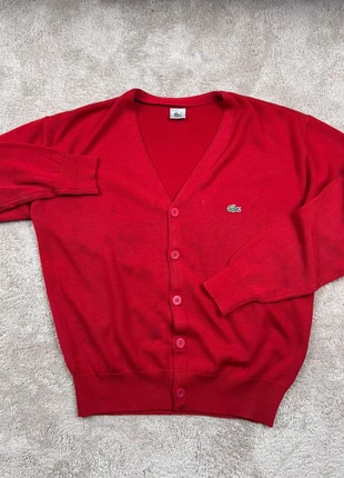 Gilet Lacoste Vintage – Rouge – 100% Authentique, marke: Lacoste, zustand: Gut, größe: L, 19,90 €, 21,60 € beinhaltet Vinted-Käuferschutz Pro