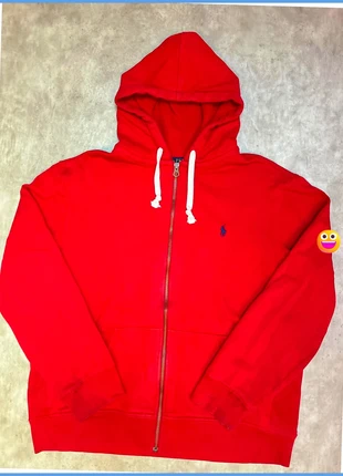 Veste a capuche / zippé / pull à capuche avec zip Ralph Lauren rouge logo bleu taille L, marque: Ralph Lauren, état: Très bon état, taille: L, 80,00 €, 84,70 € Protection acheteurs (Pro) incluse