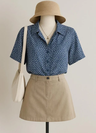 Password Blue Floral Blouse Top UK14 100% Viscose Cottagecore Vintage Y2K Retro, brand: Password, condition: Very good, size: M / UK 12-14, £8.00, £9.10 includes Buyer Protection