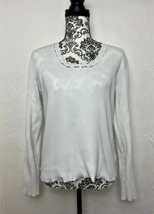 Pull fin col rond en dentelle blanc Ralph Lauren vintage 100% coton - Taille L - Bon état, marque: Ralph Lauren, état: Bon état, taille: L / 40 / 12, 7,90 €, 9,00 € Protection acheteurs incluse