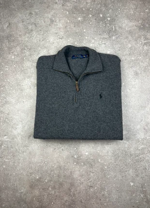 Pull Half-zip Col Camionneur Polo Ralph Lauren Taille XXL Homme Gris Foncé Logo Brodé 100% Laine #Z4, marque: Ralph Lauren, état: Très bon état, taille: XXL, 80,00 €, 84,70 € Protection acheteurs (Pro) incluse