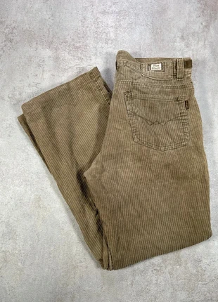 Pantalon Vintage En Velours Côtelé / Corduroy Bluewhale olive ample rayé taille 40, marke: Vintage Dressing, zustand: Sehr gut, größe: W30 | DE 46, 13,50 €, 14,88 € beinhaltet Vinted-Käuferschutz Pro