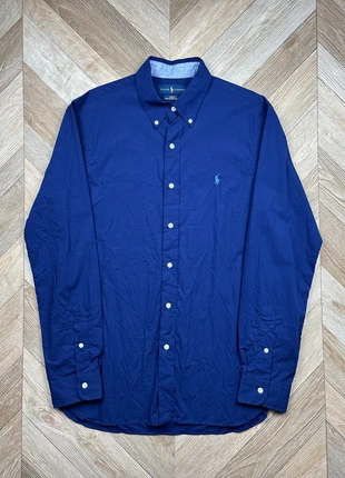 hemise Ralph Lauren - unie - bleu marine - logo bleu, marque: Ralph Lauren, état: Très bon état, taille: M, 35,00 €, 37,45 € Protection acheteurs (Pro) incluse