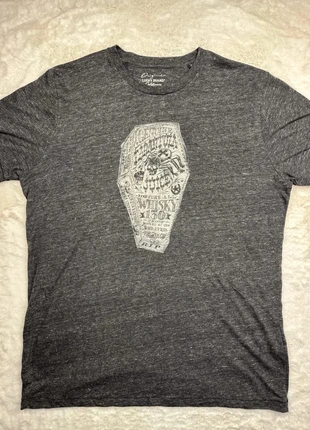 3462. T-shirt Lucky Brand L gris chiné – Tarantula Juice, marque: Lucky Brand, état: Très bon état, taille: L, 10,00 €, 11,20 € Protection acheteurs incluse