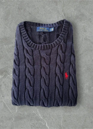 Cable Knit Sweater / pull torsadé tressé Ralph Lauren marine logo rouge taille S, marque: Ralph Lauren, état: Très bon état, taille: S, 40,00 €, 42,70 € Protection acheteurs (Pro) incluse