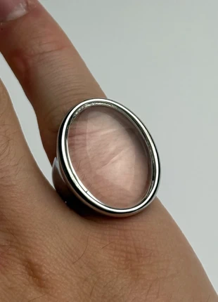 Bague hublot serti d’un quartz clair, en argent 925, chevalière ajustable stonering, brand: Argent, condition: Very good, size: Adjustable, €13.00, €14.35 includes Buyer Protection Pro