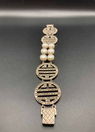 bracelet Art Déco en argent 925 et perles, marque: ArtDeco, état: Très bon état, 110,00 €, 116,20 € Protection acheteurs (Pro) incluse
