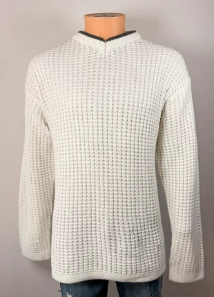 White textured knit sweater, minimalist winter style, size XL, marca: Vintage Dressing, estado: Bueno, tamaño: XL, 12,90 €, 14,25 € Protección al comprador incluida