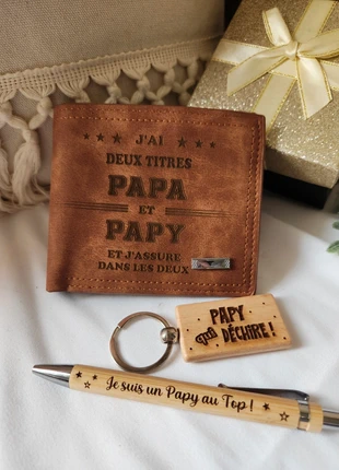 Portefeuille papy, marque: mam créats, état: Neuf avec étiquette, 14,00 €, 15,40 € Protection acheteurs incluse