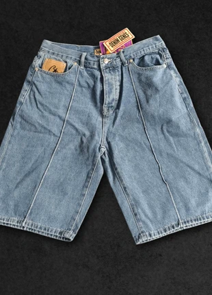 🌀 Boom gear denim shorts – estilo urbano en azul 🌀, marca: Corteiz, estado: Novo com etiquetas, tamanho: L, €30.85, €33.09 inclui Proteção do Comprador