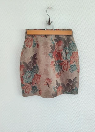 Mini jupe droite vintage en viscose 90s à fleurs pastels fairycore 34, marque: Vintage Dressing, état: Très bon état, taille: XS / 34 / 6, 18,00 €, 19,60 € Protection acheteurs incluse