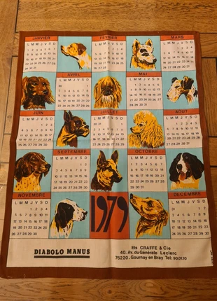 Torchon calendrier année 1979 vintage, brand: diabolo manus, condizioni: Nuovo con cartellino, €5.00, €5.95 include la Protezione acquisti