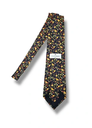 Cravate Courrèges Paris 100% soie bleu marine motifs lapins fleurs, marque: Courrèges, état: Très bon état, 35,00 €, 37,45 € Protection acheteurs (Pro) incluse