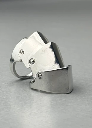 Bague Gothic x Chrome Grunge en acier inoxydable, brand: CHROME, condition: Very good, size: 17.7 mm Ø, €12.00, €13.30 includes Buyer Protection