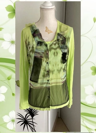 🟣 Chemise originale verte et noire - Taille 36, brand: boutique, condition: Very good, size: S / 36 / 8, €9.90, €11.10 includes Buyer Protection