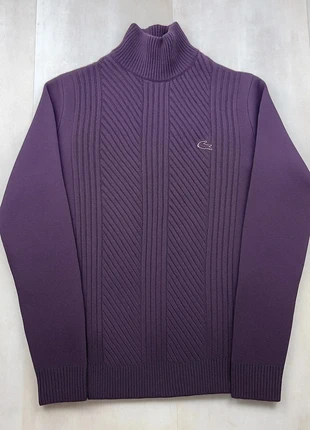 Pull D’hiver Col Roulé Lacoste Vintage En Laine Texturé Logo Brodé | Taille M | Violet, marque: Lacoste, état: Très bon état, taille: M, 49,00 €, 52,15 € Protection acheteurs incluse