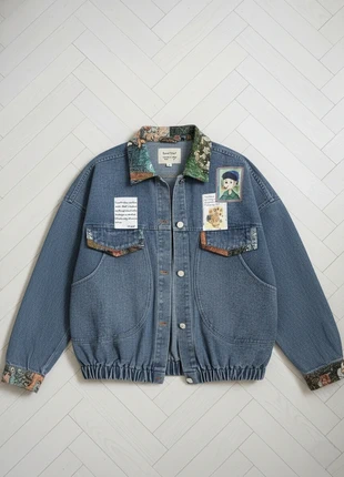 Veste Jean Denim Oversize Patchwork Artistique Nœud, marque: Denim, état: Neuf sans étiquette, taille: Taille unique, 62,90 €, 66,75 € Protection acheteurs incluse