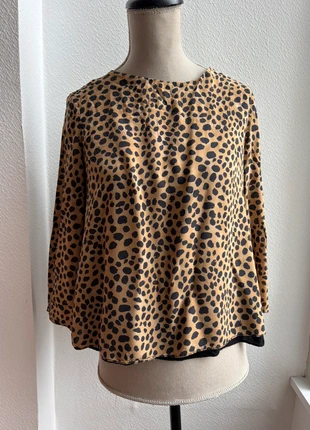 Blouse léopard doublée manches 3/4 ZARA -Taille XS 🖤, brand: Zara, condition: Very good, size: XS / 34 / 6, €6.00, €7.00 includes Buyer Protection