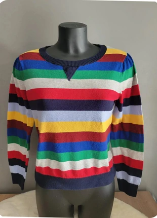 pull col rond multicouleur tommy hilfiger taille L en très bon état, merk: Tommy Hilfiger, staat: Heel goed, maat: L / 40 / 12, € 15,00, € 16,45 inclusief Kopersbescherming
