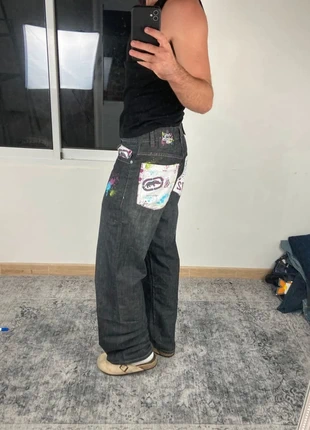 Ecko Unltd W30 gris noir jambes larges paint baggy brodé broderies vintage y2k neuf, brand: ECKO UNLTD., condizioni: Ottime, taglia: IT 40 | W30, €36.99, €39.54 include la Protezione acquisti Pro
