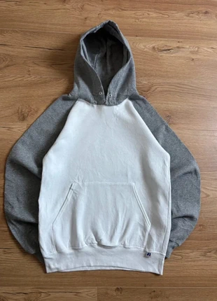 Sweat à capuche russell athletic blanc/gris taille S, marque: Russell Athletic, état: Très bon état, taille: S, 19,00 €, 20,65 € Protection acheteurs (Pro) incluse