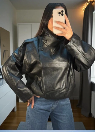 Veste jacket noir fashion biker effet cuir automne hiver, marque: fashion désigner, état: Très bon état, taille: S / 36 / 8, 65,00 €, 68,95 € Protection acheteurs incluse