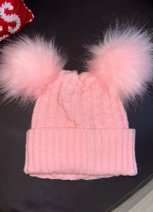 Pink baby girl Pom Pom hat, brand: baby boutique, condition: Very good, size: 1-2 years, 19 inches, £2.00, £2.46 includes Buyer Protection
