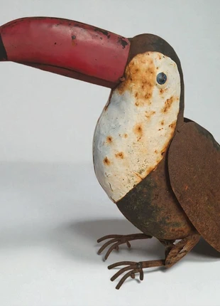 Décoration pélican métal recyclé – sculpture vintage 33 cm – style jardin, merk: Vintage, staat: Veelgebruikt, € 15,00, € 16,45 inclusief Kopersbescherming