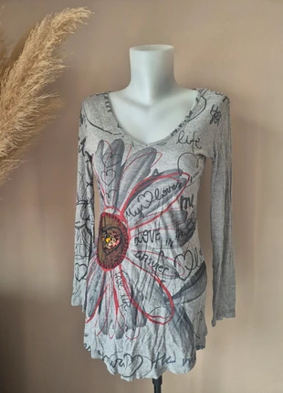 Pull gris pour femme Desigual - Taille M/L, marque: Desigual, état: Très bon état, taille: M / 38 / 10, 14,00 €, 15,40 € Protection acheteurs incluse
