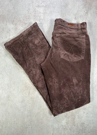 Pantalon Vintage En Velours Côtelé / Corduroy Calvin Klein brun sombre droit taille 6, marke: Calvin Klein, zustand: Sehr gut, größe: L / 40 / 12, 20,00 €, 21,70 € beinhaltet Vinted-Käuferschutz Pro