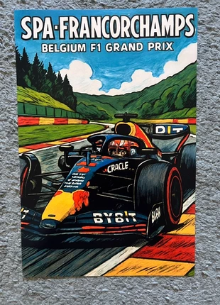 Poster F1 Formula 1 - Max Verstappen Red Bull SPA Francorchamps - 20x30, brand: F1, condizioni: Ottime, €12.50, €13.83 include la Protezione acquisti Pro