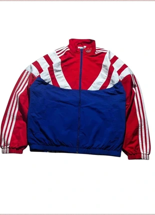 Veste vintage Adidas Originals rouge bleu blanc – Full Zip 90s – Taille S, marque: adidas, état: Très bon état, taille: S, 23,00 €, 24,85 € Protection acheteurs incluse