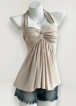 Top pêche dos nu style halter torsadé - S, brand: Zyra, condition: Very good, size: S / 36 / 8, €32.00, €34.30 includes Buyer Protection