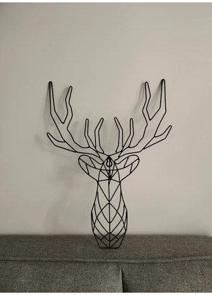 Décoration - Tête de cerf en fer 30x40 cm, état: Très bon état, 4,50 €, 5,43 € Protection acheteurs incluse