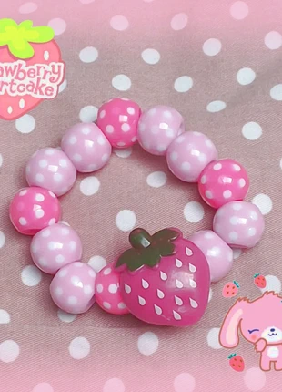 🍓 bracelet fraise jojifuku, brand: cha handmade, condition: Good, €9.00, €10.15 includes Buyer Protection